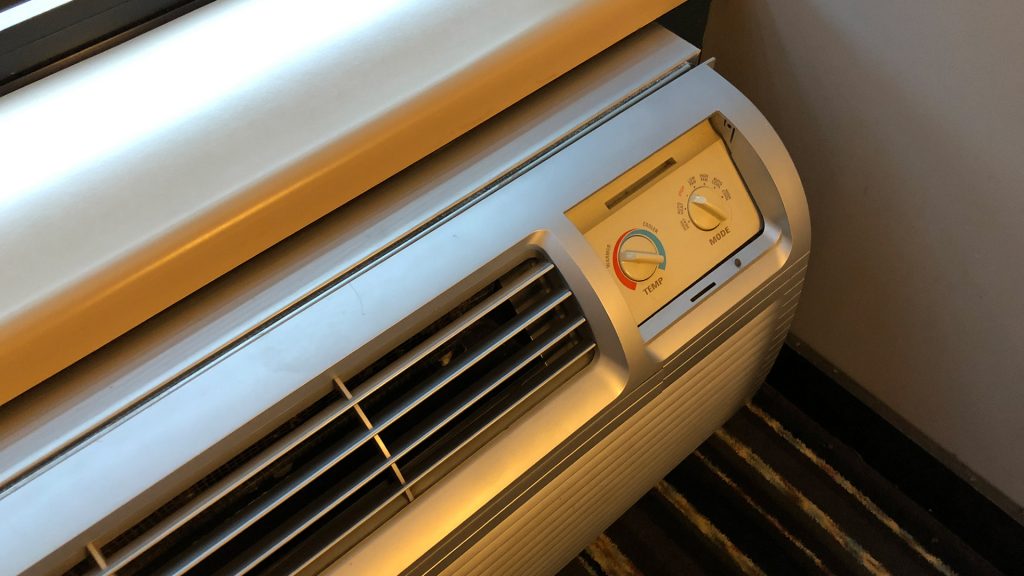 Wall-mounted air conditioner.