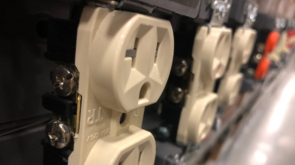 Multiple electrical outlets.
