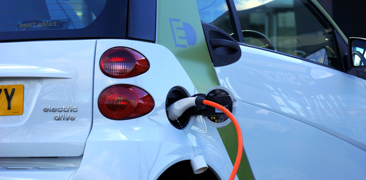 image of electric vehicle plugged in