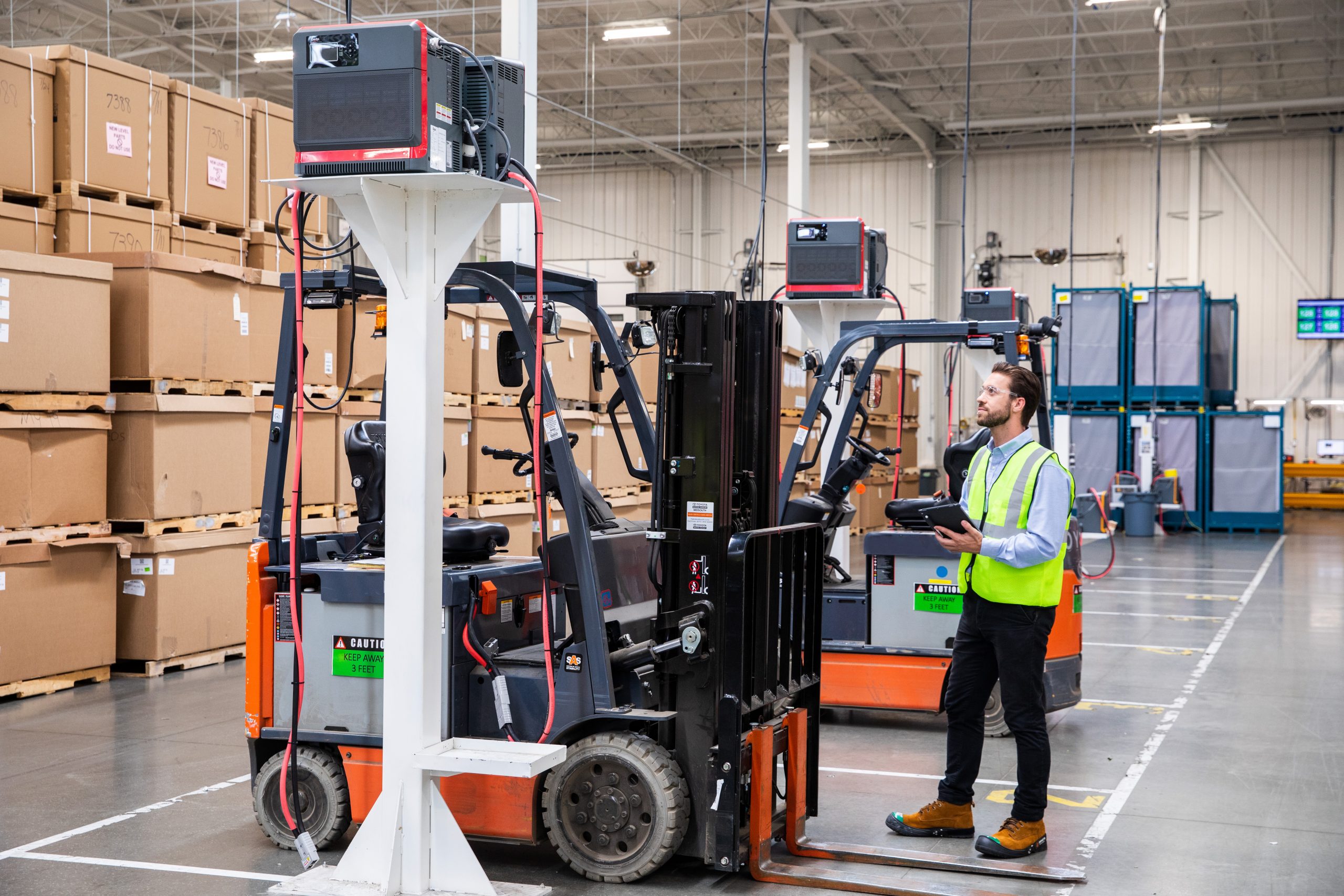 man with forklift