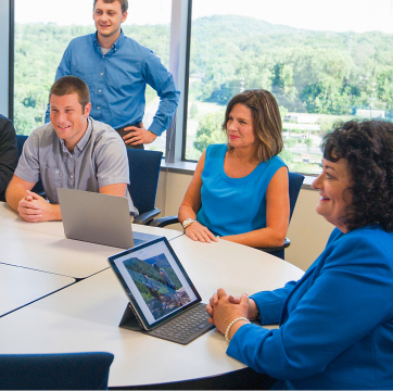 People at conference table