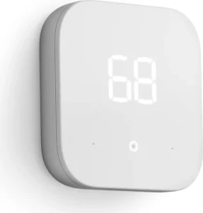 white, square smart thermostat.