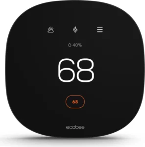 black smart thermostat