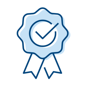 Award ribbon with checkmark for EnergyRight verified efficiency.