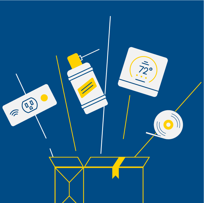 Illustration of the items in s Smart Energy Kit