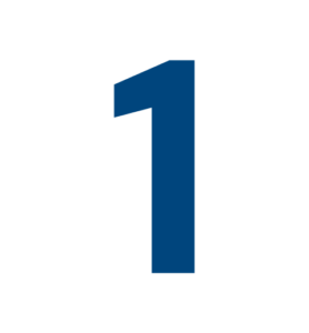 Blue number 1.