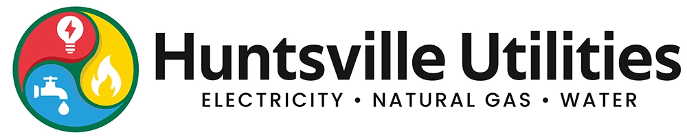 Huntsville Utilities ELECTRICITY • NATURAL GAS • WATER corporate logo.