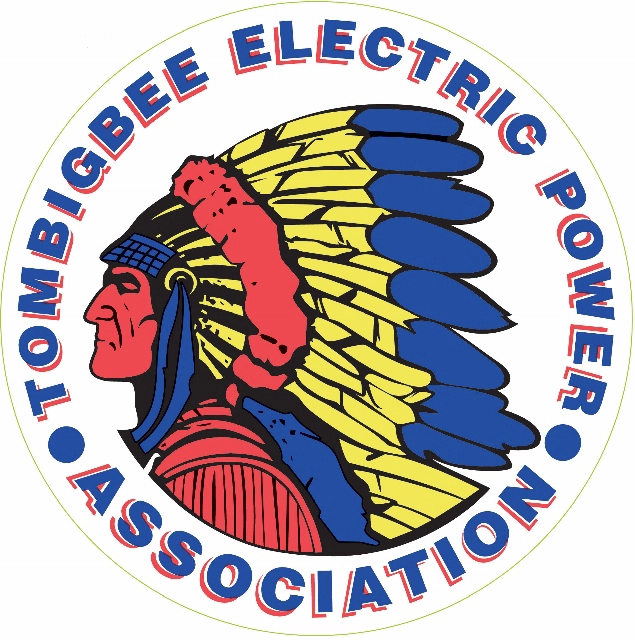TOMBIGBEE ELECTRIC POWER ASSOCIATION corporate logo, featuring a Native American profile in a feathered headdress.