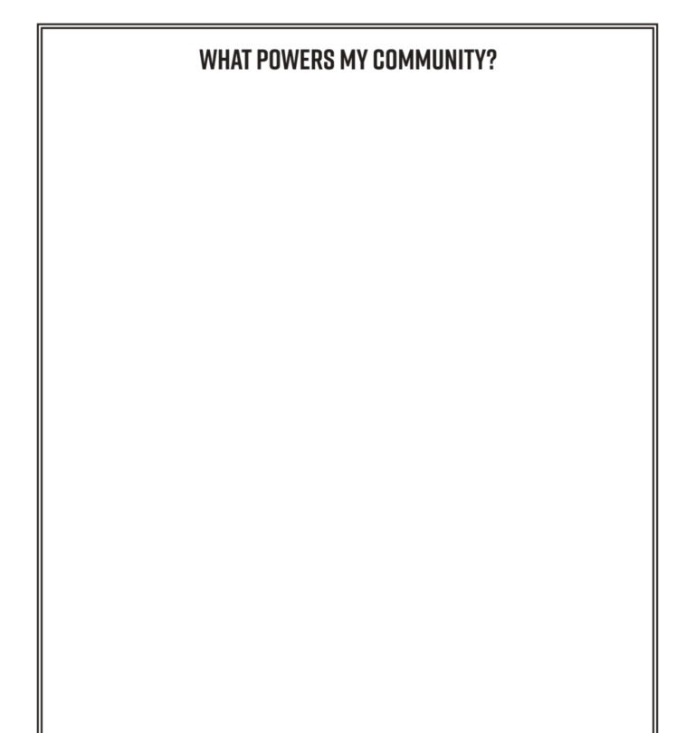 WHAT POWERS MY COMMUNITY?.